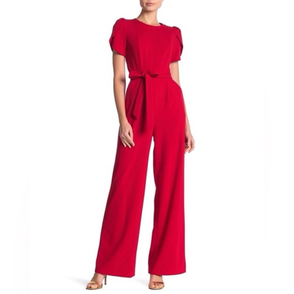 Pink Calvin Klein Tulip Sleeve Jumpsuit